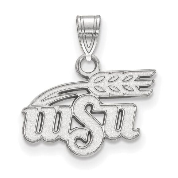 10k White Gold Wichita State Small Logo Pendant